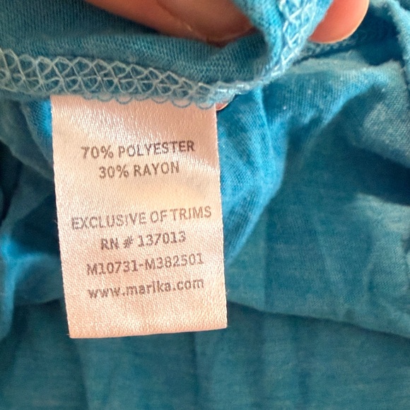 Women's Blue Performance Racerback Tank Top - Picture 5 of 5